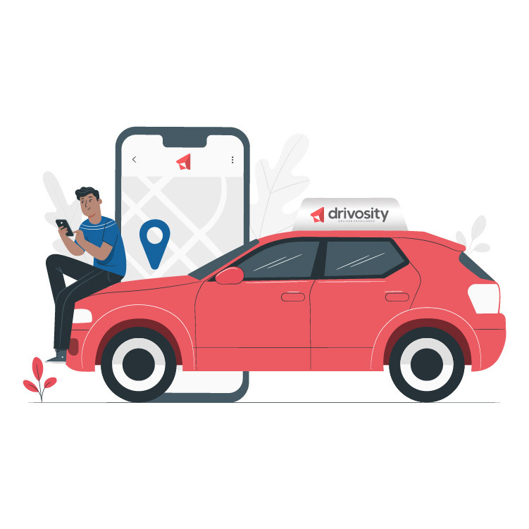 Driver using Drivoisty application