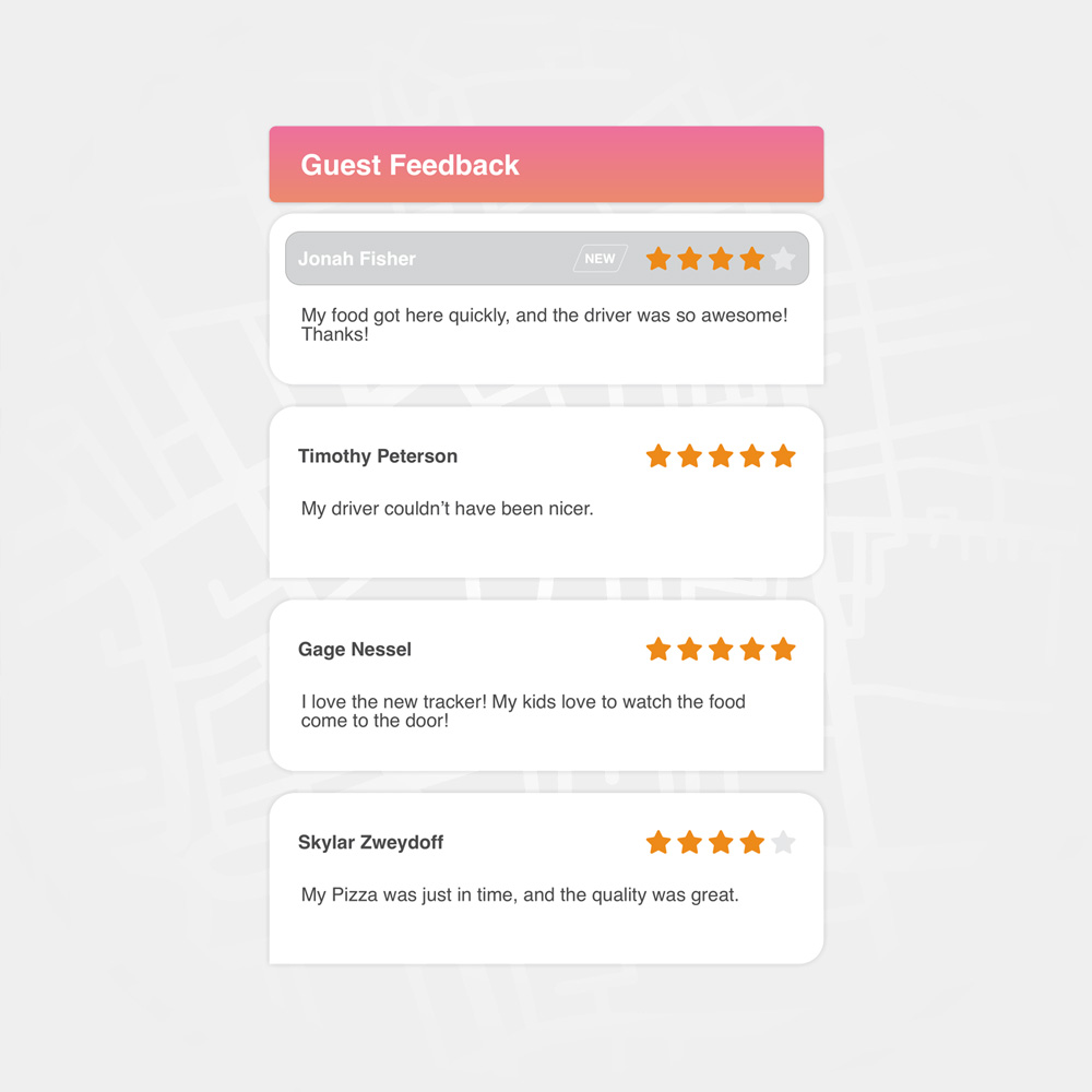 Driver Feedbacks mockup